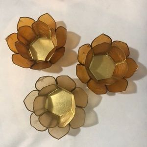 Capiz Shell Tea Light Holder Set of 3